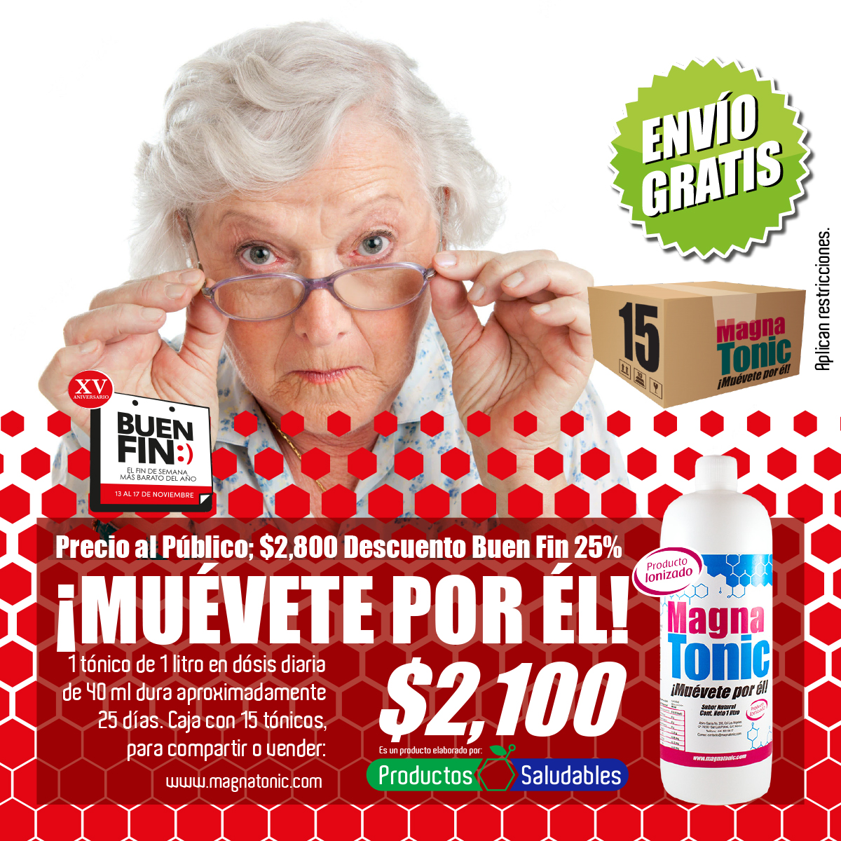 magnatonic caja con 15