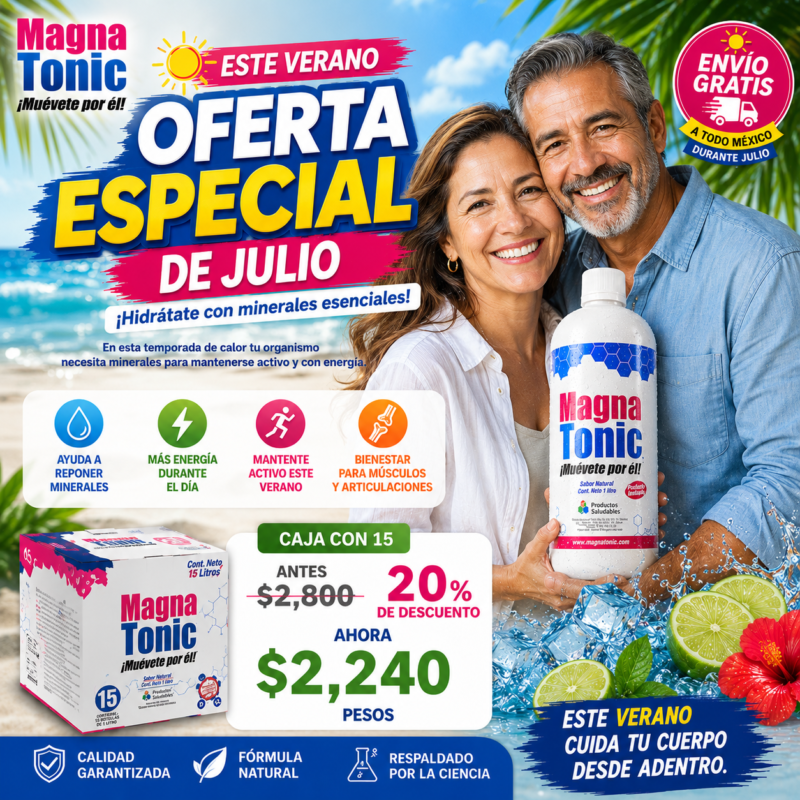 Magnatonic | Caja con 15 Botellas de 1 Litro